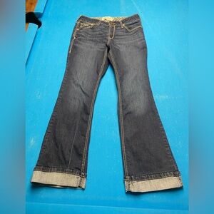 Stylish Women's Ariat Womens Cuffed Boot Cut Jeans Size 32